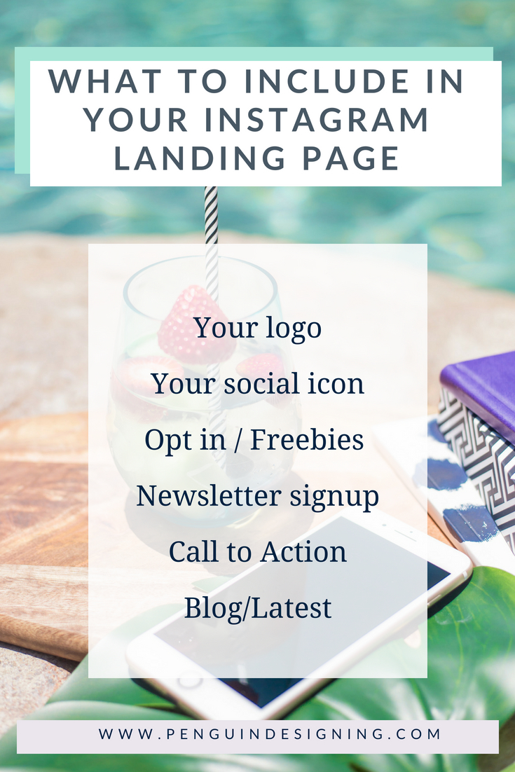 What to include in your Instagram landing page - checklist. Penguin Designing