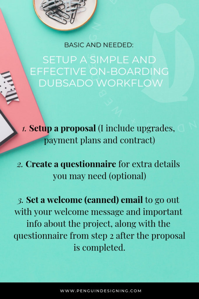 Setting up a simple onboarding workflow in Dubsado