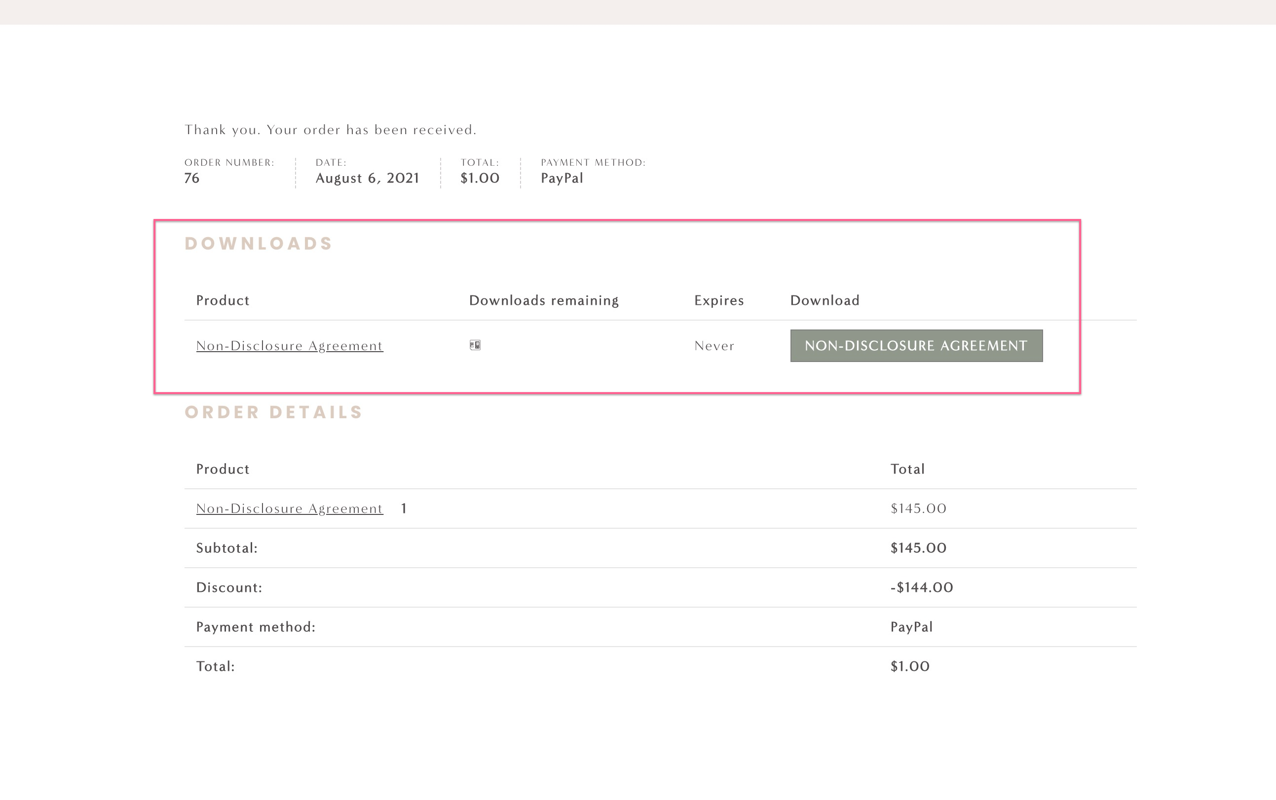 Woo digital Product download