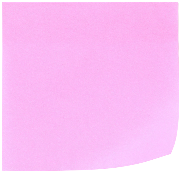 Blank square light-pink sticky note.