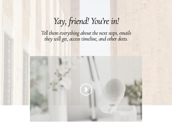 Long thank-you page demo