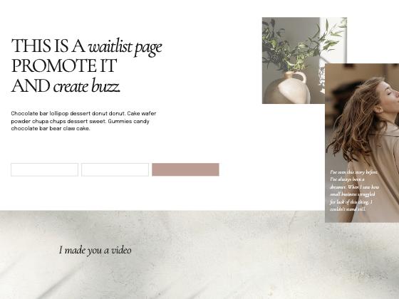 Long waitlist opt-in page demo